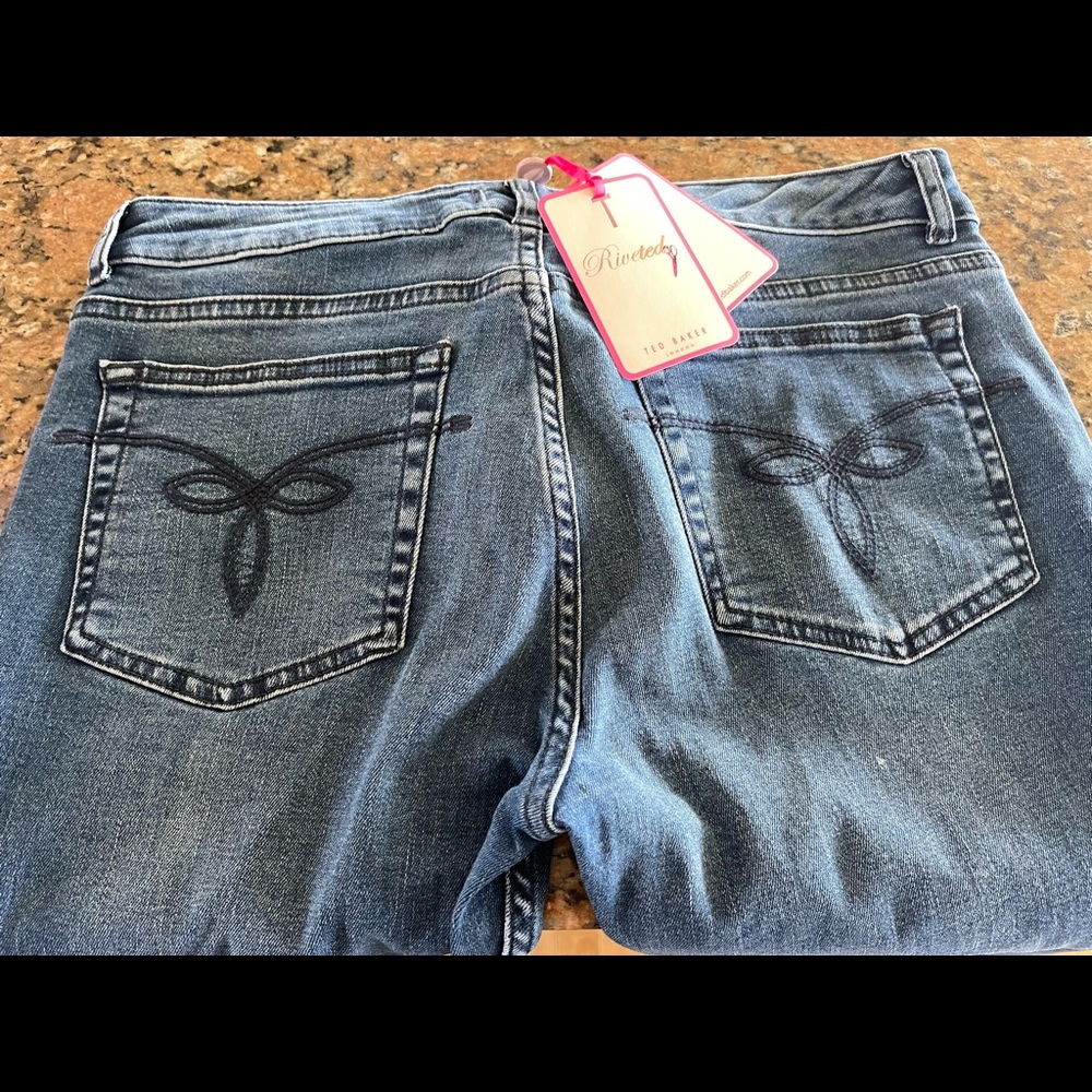 Ted Baker skinny raw hem jeans jeans